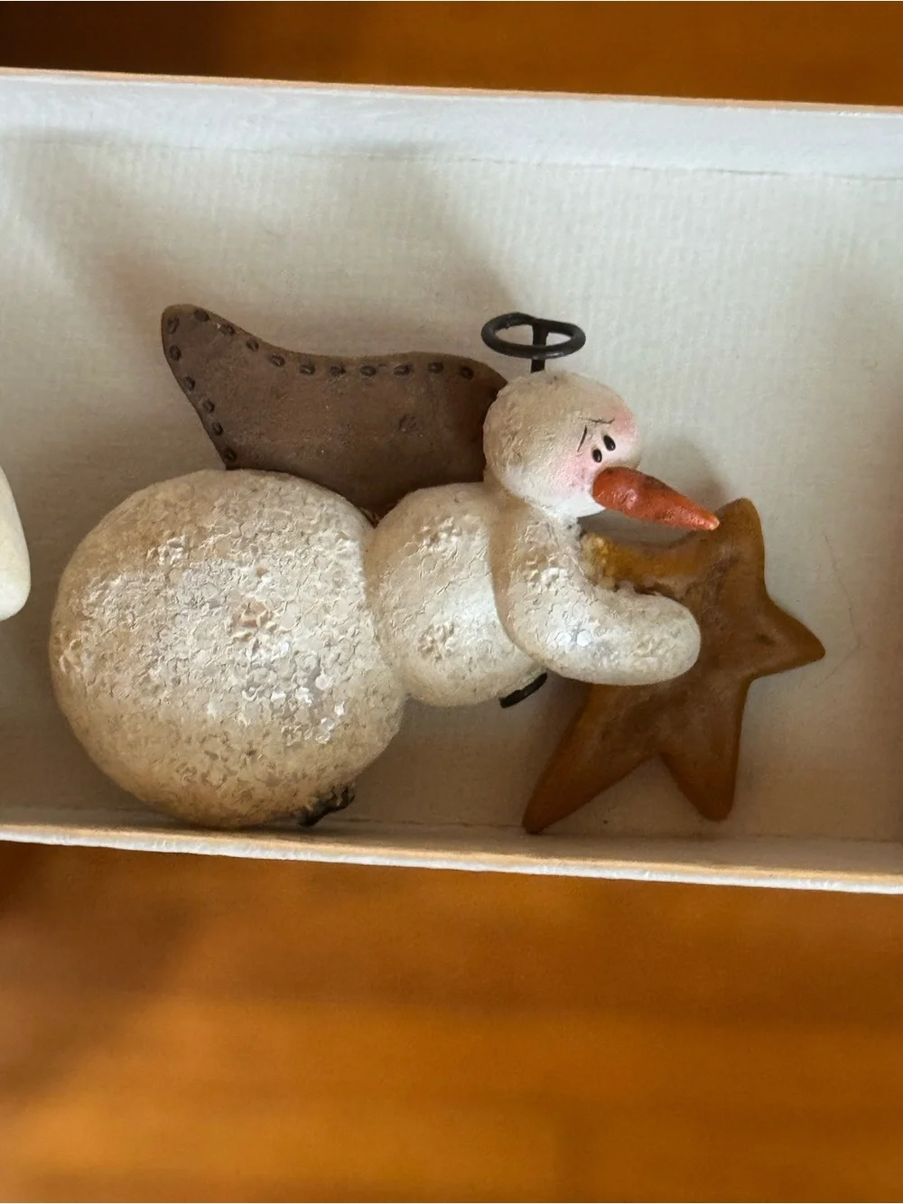 Snowman Figurine brooches, vintage